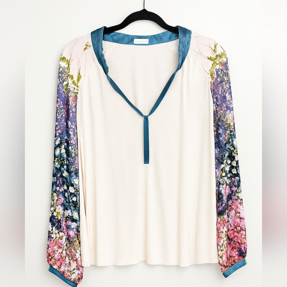 Anthropologie Tiny Eleanor Floral Boho‎ Chic Romantic Cottagecore Blouse, XL